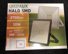 GREENLUX GXLR007 HALO SMD 20W LED fényvető 1900lm 4000K 220-240V A++ -> A fekete IP65