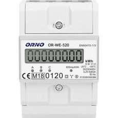 ORNO Digitális fogyasztásmérő 3fázisú 80A IP51