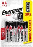 Energizer Max Alkáli Ceruza Elem AA B4+2