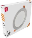   Avide LED Beépíthető Kerek Mennyezeti Lámpa ALU Szatén Nikkel 18W NW 4000K